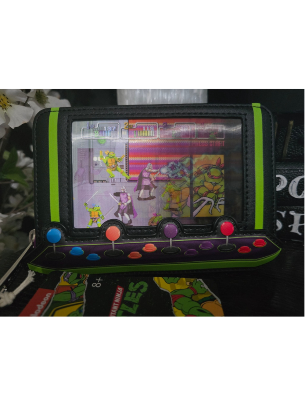 Loungefly Teenage Mutant Ninja Turtle Arcade Wallet NWT